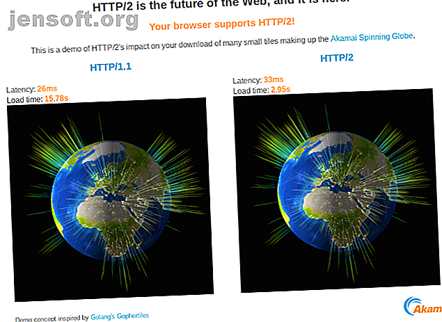 Comparaison des temps de chargement HTTP / 1.1 et HTTP / 2