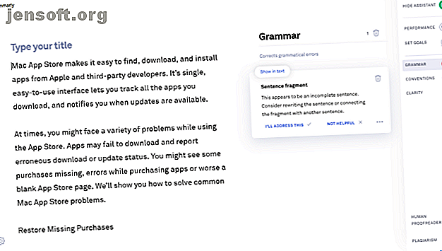 Corriger les fautes de grammaire et d'orthographe avec Grammarly