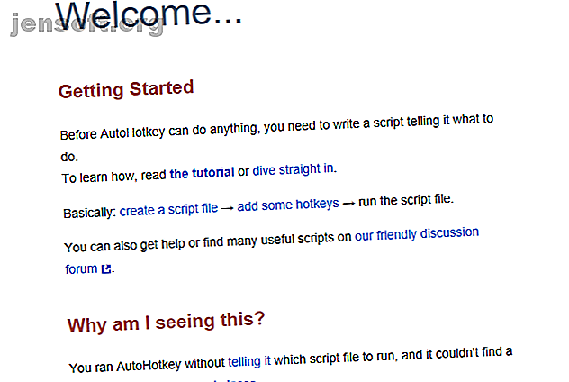 AutoHotkey help document bienvenue