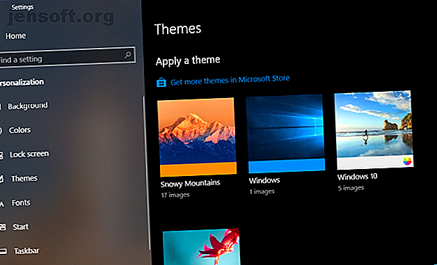 sélectionnez un thème Windows 10 par défaut