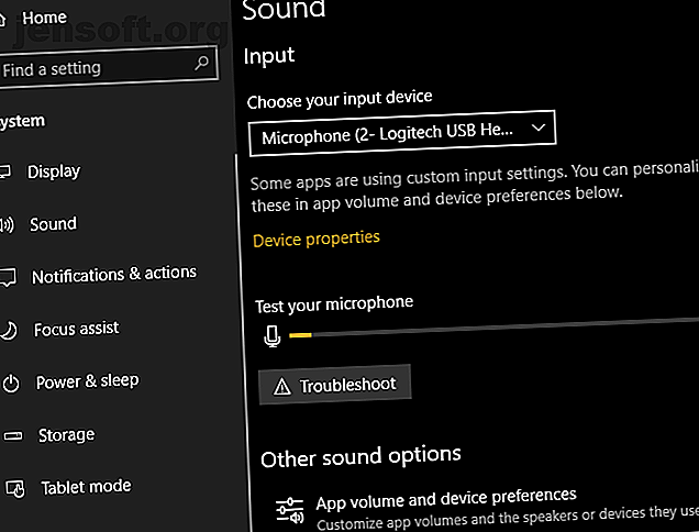 Options Windows Sound Mic