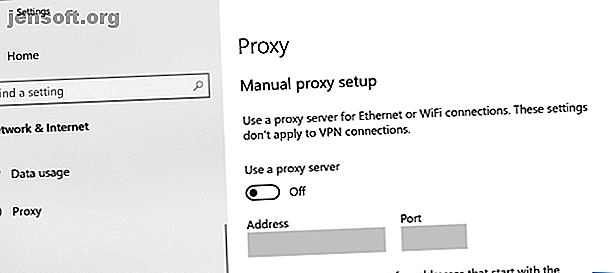 Paramètres de proxy Windows 10