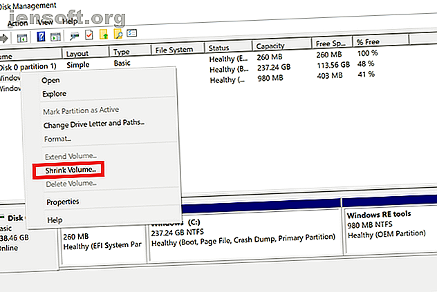 Gestionnaire de partition de gestion de disque Windows