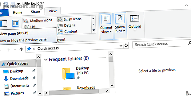 Fermez le volet de visualisation de l'Explorateur de fichiers Windows.