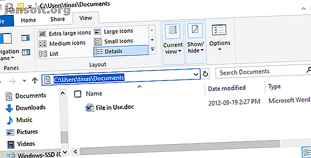 Trouver le chemin du fichier dans l'Explorateur de fichiers Windows.