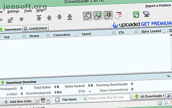 Ceci est une capture d'écran de l'interface de JDownloader. JDownloader permet de meilleurs téléchargements.