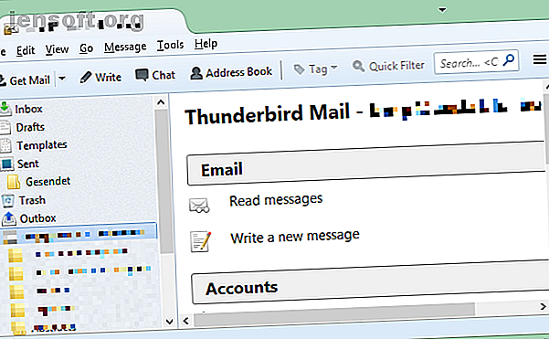 Ceci est une capture d'écran de l'un des meilleurs programmes Windows appelé client de messagerie Thunderbird