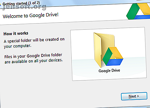 Ceci est une capture d'écran de l'un des meilleurs programmes Windows appelé Google Drive.