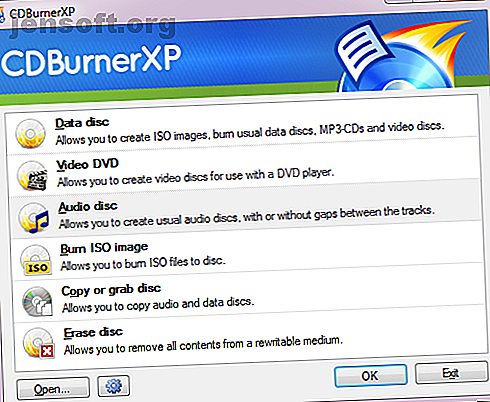 This is a screen capture of one of the best the Windows programs. It's called CDBurnerXP