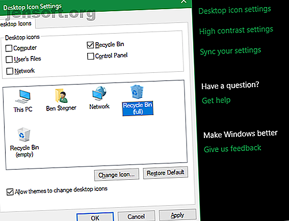 Windows 10 Changer les icônes du bureau du système