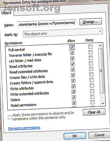 Attribuer des autorisations à un objet Windows 7