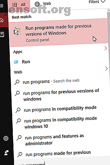 exécuter des programmes conçus pour les versions précédentes de Windows