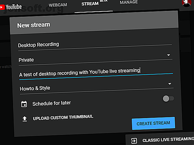 Bouton YouTube Classic Live Streaming