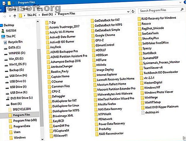 kyhis windows 10 pe liste d'outils de récupération