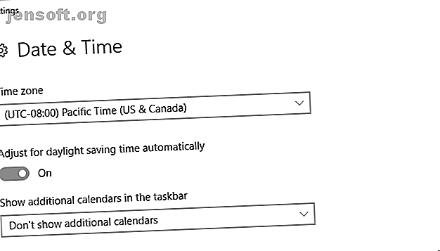 Utilisez le menu Paramètres Date et heure de Windows 10 pour corriger un fuseau horaire incorrect