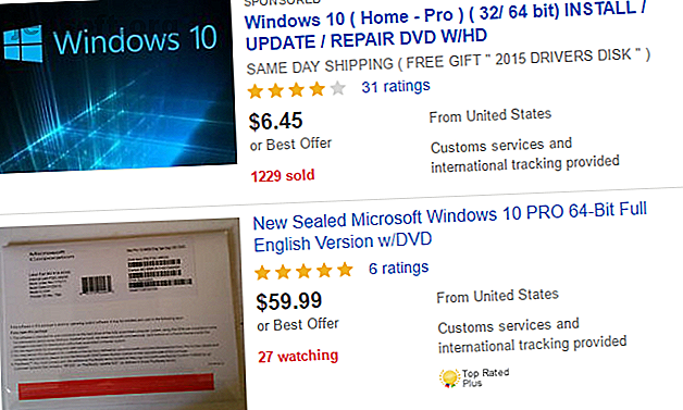 Licence Windows 10 sur eBay