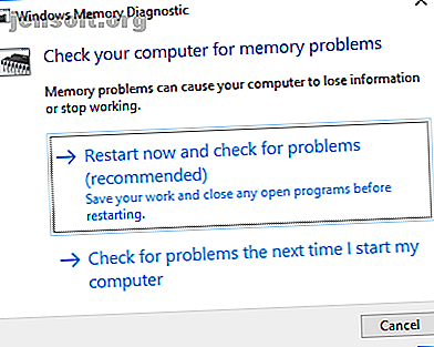 La mémoire de diagnostic Windows vérifie si votre ordinateur a des problèmes de mémoire