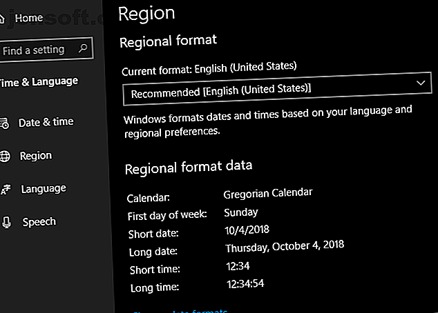 Windows Changer le format régional