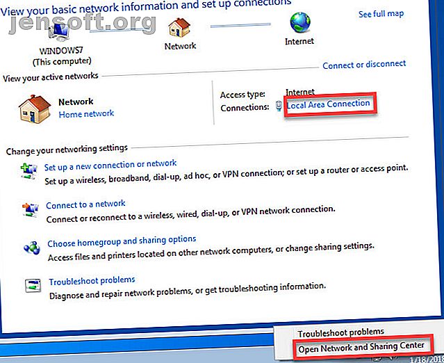 Windows 7 modifier les options de la carte réseau