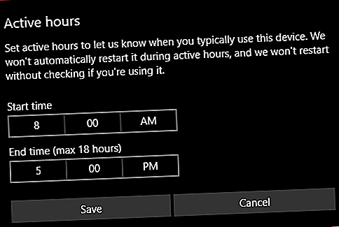 Définir les heures actives sur Windows 10